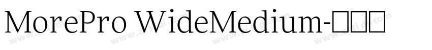 MorePro WideMedium字体转换